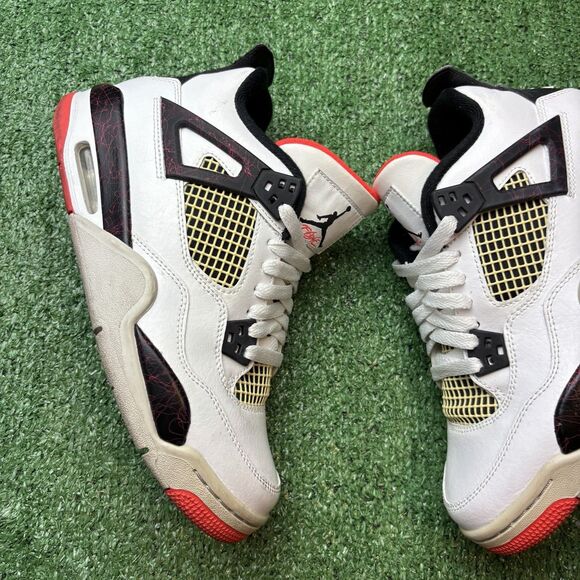Authentic Air Jordan 4 Nostalgia Crimson White Red Sneakers 7y Men’s 7 Wmns 8.5